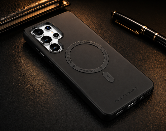 Classic Vintage PU Leather Magnetic Case for Samsung Series