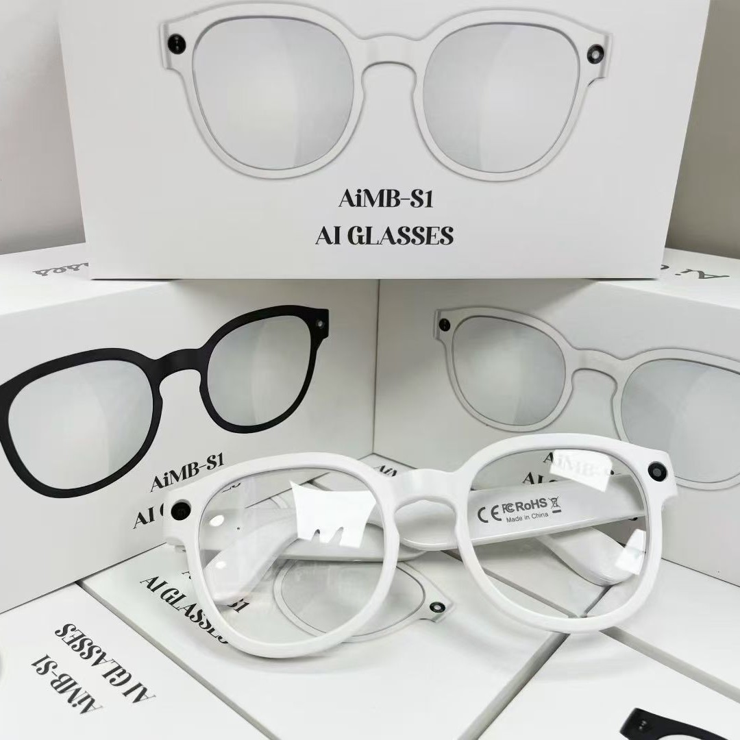 AIMBS1 Bluetooth Smart Glasses - Black Tech with Long Battery Life, High-Fidelity Sound, and AI-Integrated Bluetooth Smart Glass