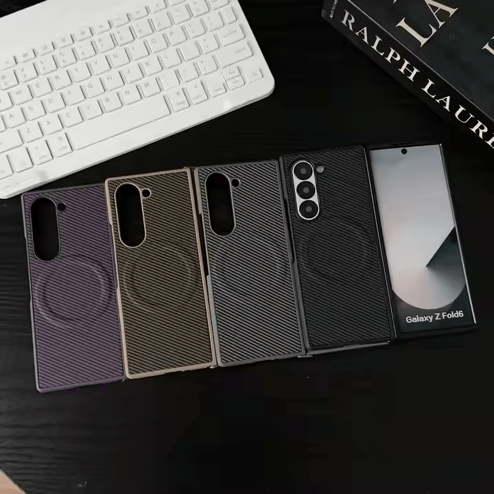 Carbon Fiber for Samsung Z Fold Phone Case Pattern Magnetic Protection Cover, Suitable for Samsung Z Fold
