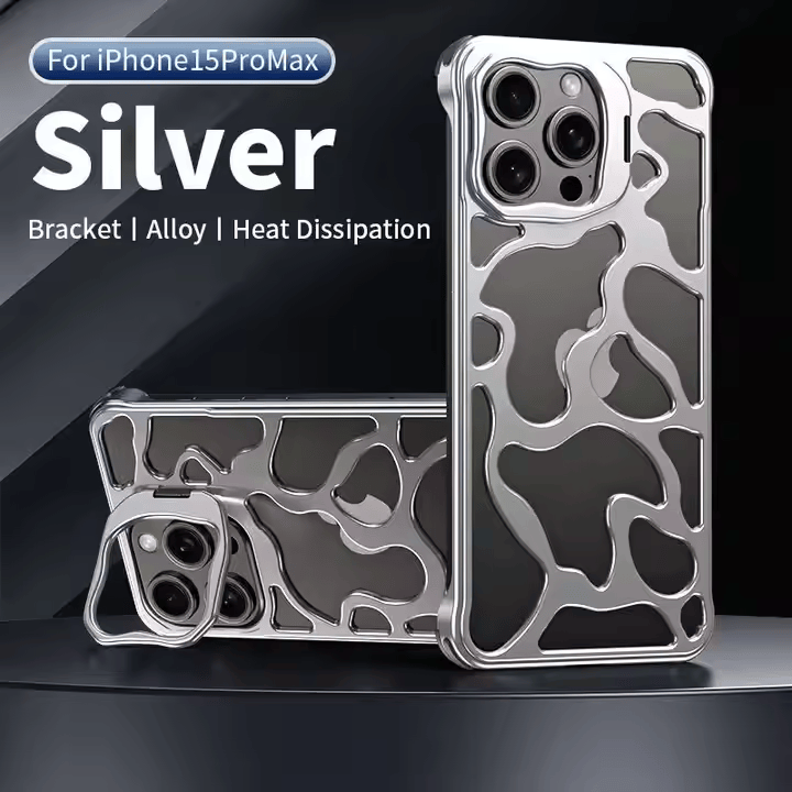 Luxury Stylish Metal iPhone Case with Stand