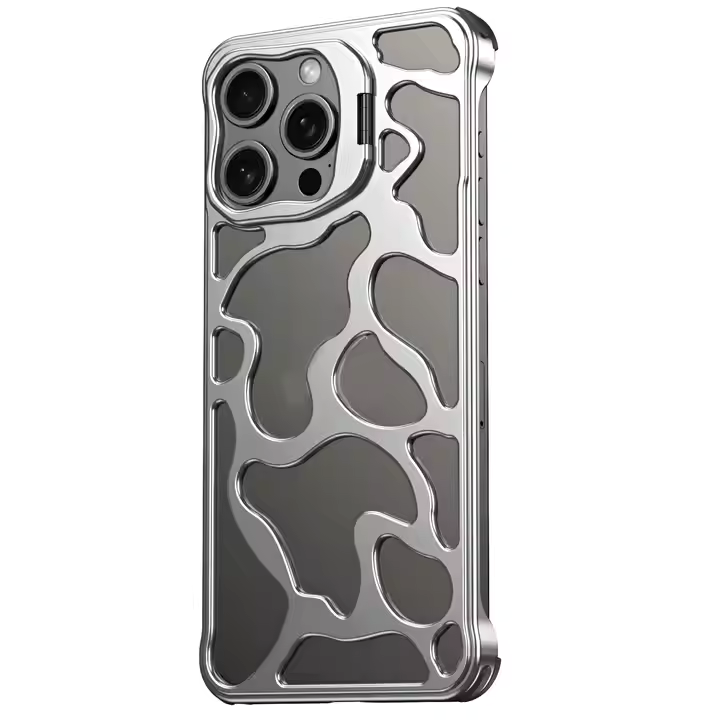 Luxury Stylish Metal iPhone Case with Stand