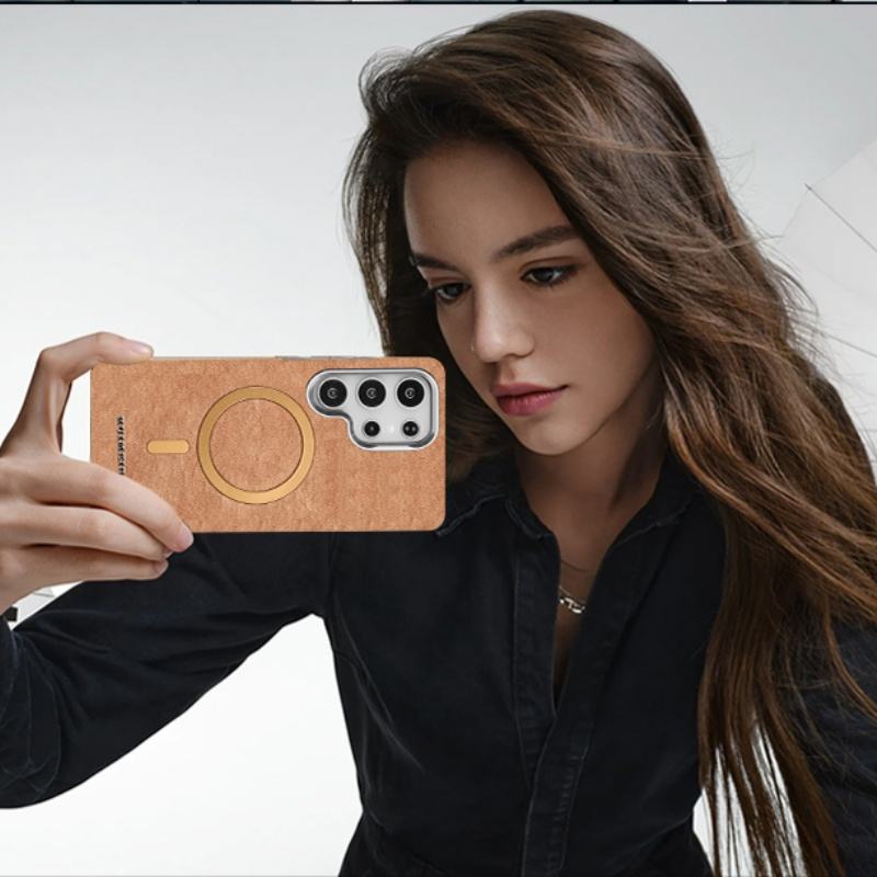 Strong Magnetic Suction High-Grade Business Phone Case for Samsung Ultra Luxury Plating Frame Design