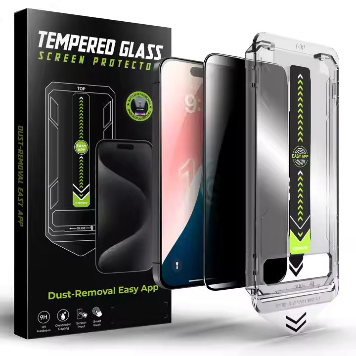 Tempered Glass Screen Protector Case Easy Applicator Install Magic Box Screen Protector For iPhone Series