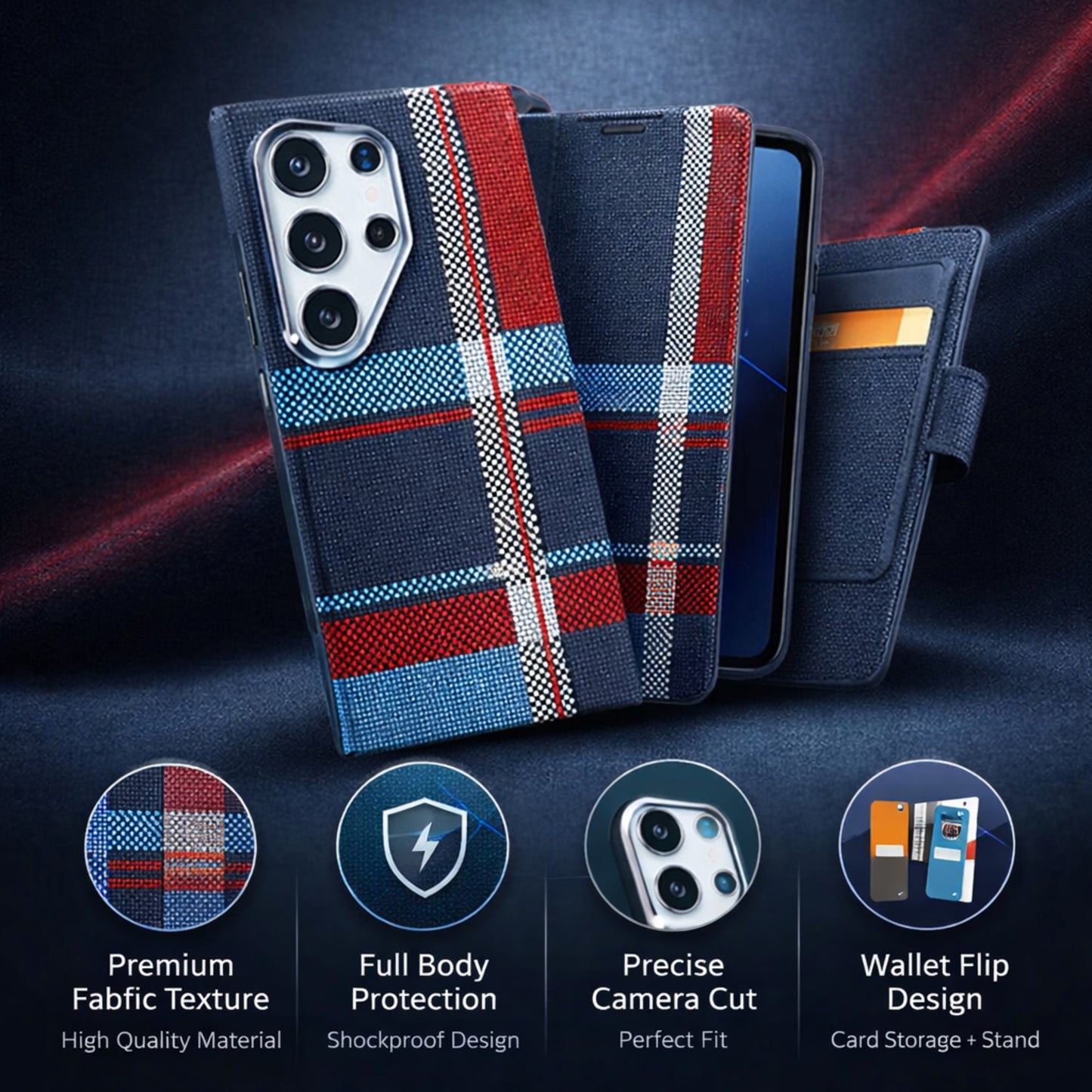 Back Cover Case for Samsung Galaxy S  Series Ultra Shockproof Protective Ultimate Luminous Magnetic Fiber Case
