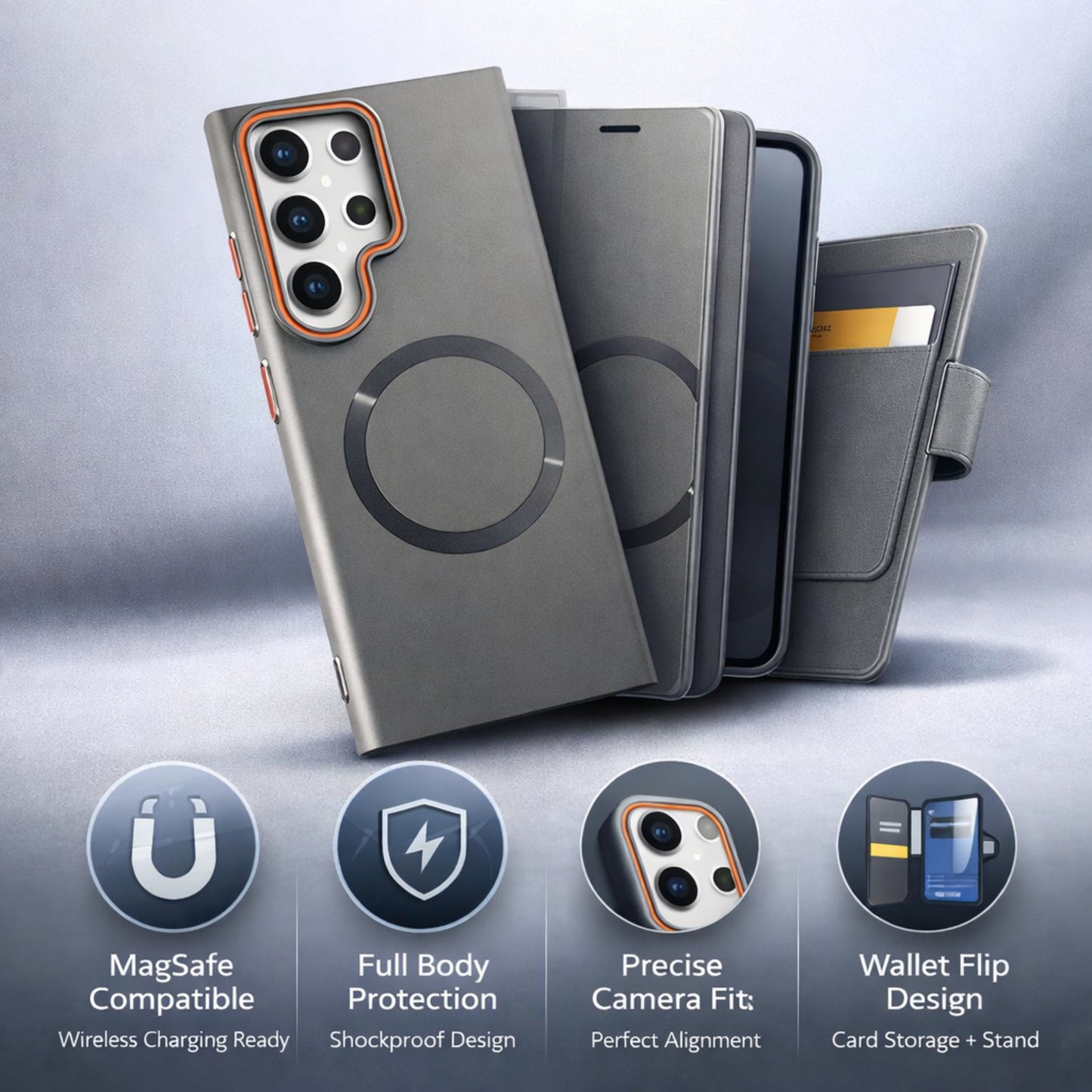 Back Cover Case for Samsung Galaxy S  Series With Metal Stand