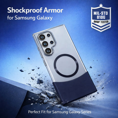 Back Cover Case for Samsung Galaxy S Series  Shockproof Protective Versatile Detachable Mag-Safe Case