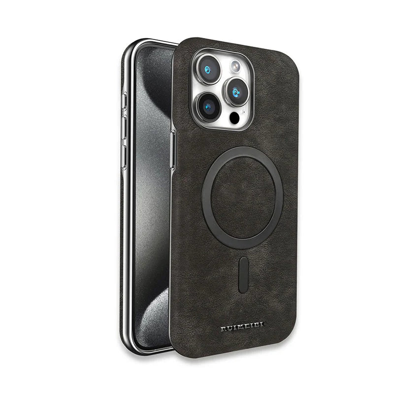 Classic Vintage Leather Magnetic Case for iPhone Series