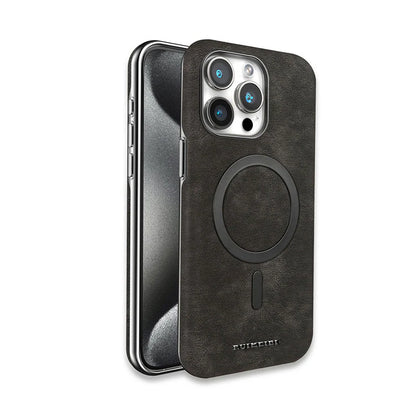 Classic Vintage Leather Magnetic Case for iPhone Series