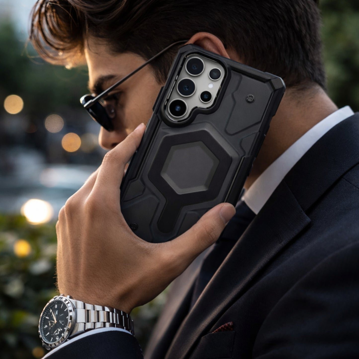 Military-Grade Pathfinders Clear Magnetic Case for Samsung S Series  Wireless Charging Case