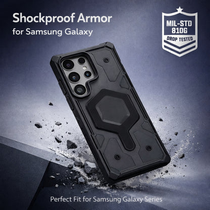 Military-Grade Pathfinders Clear Magnetic Case for Samsung S Series  Wireless Charging Case
