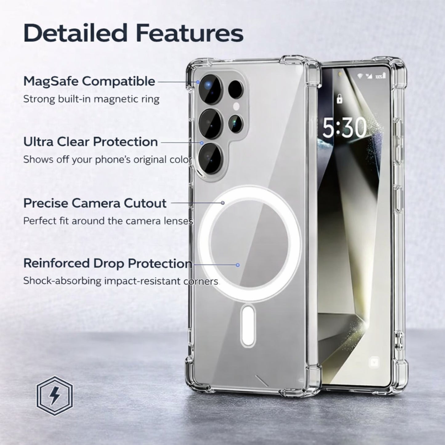 Soft Flexible TPU Shockproof Protective Glossy Soft Mag-Safe for Samsung S Series