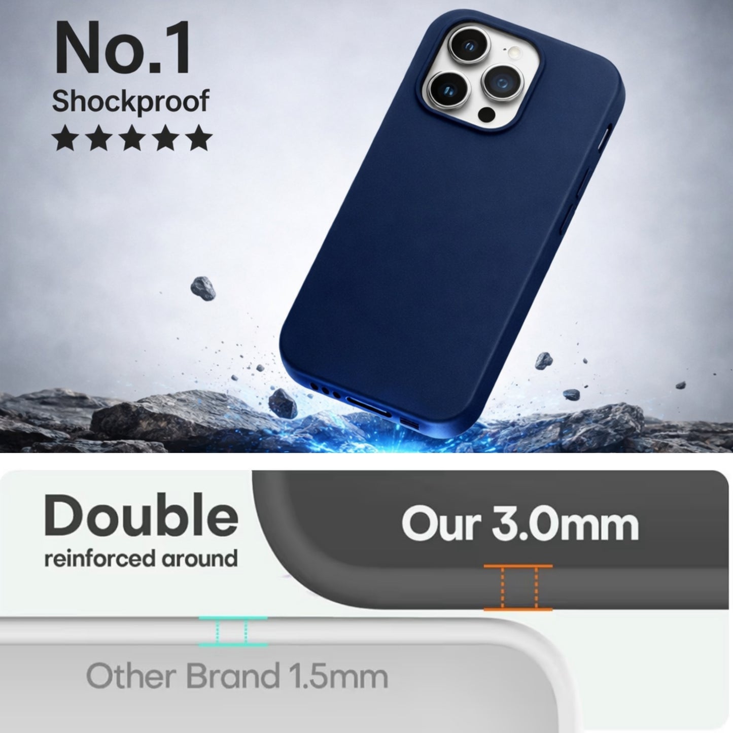 Silicone Snap Fit Case iPhone  16 pro