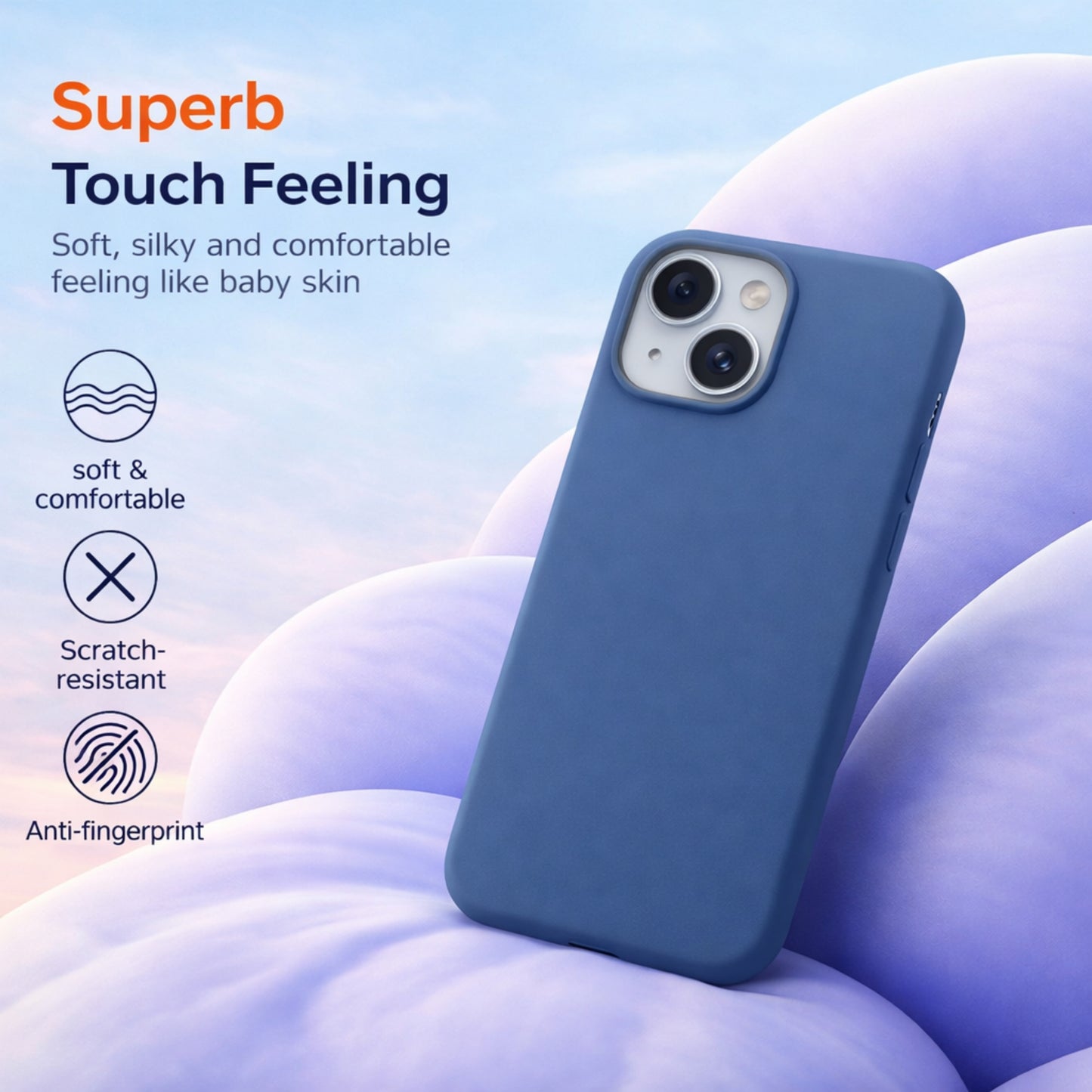 Silicone Snap Fit Case  iPhone  15