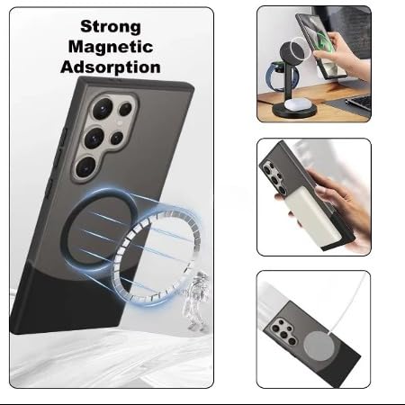 Back Cover Case for Samsung Galaxy S Series  Shockproof Protective Versatile Detachable Mag-Safe Case
