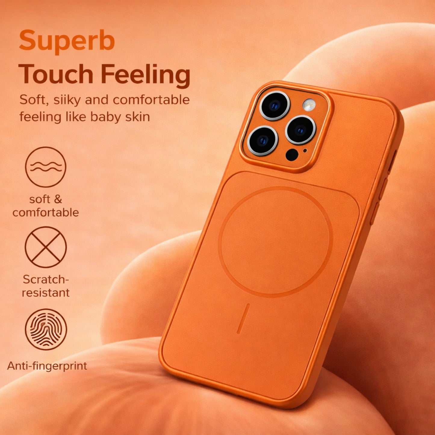 Magnetic Wireless Charging Phone Case for iPhone