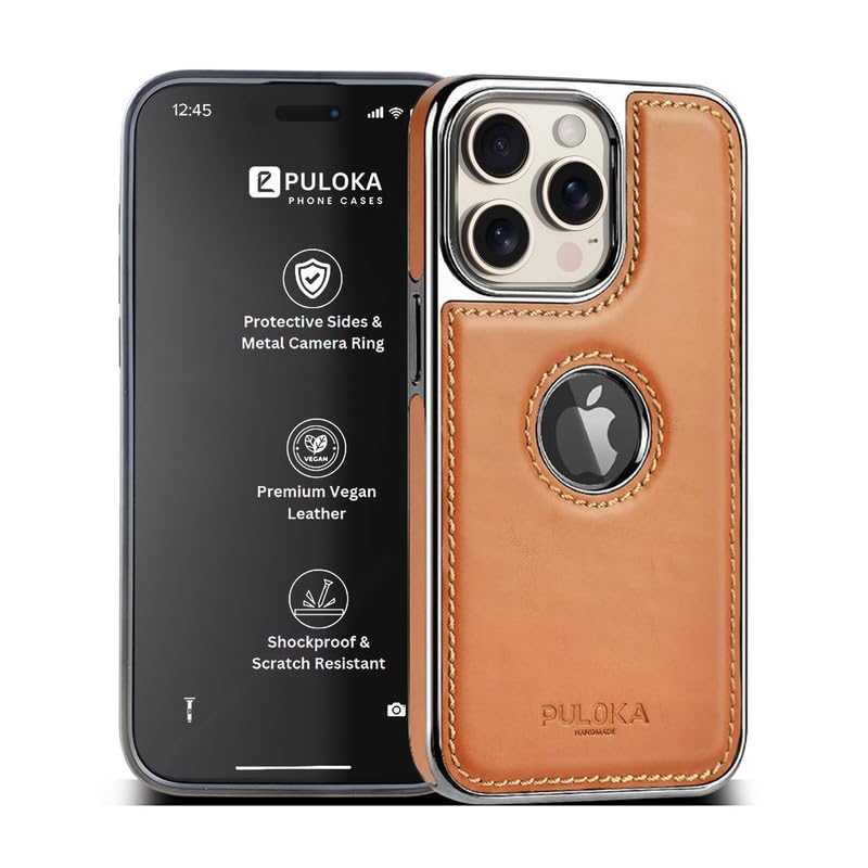 Luxury Bumper Case for iPhone Flexible Vegan Leather Electroplated Sides & Logocut