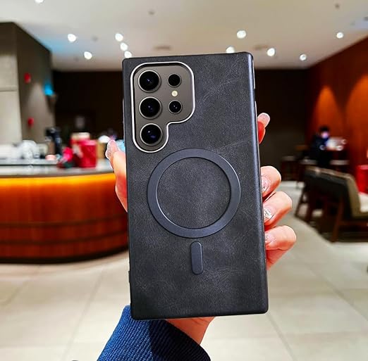 Classic Vintage Leather Magnetic Case for Samsung Series