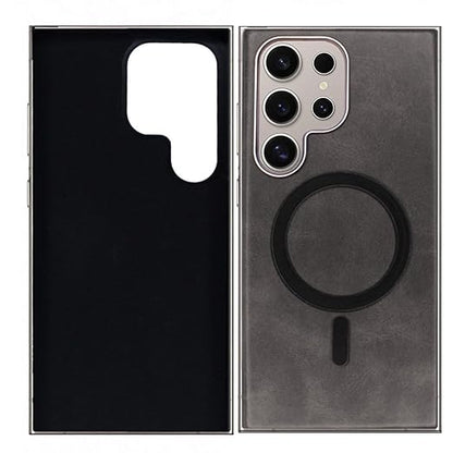 Classic Vintage Leather Magnetic Case for Samsung Series