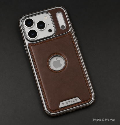 Retro MagSafe Orange Premium Leather iPhone Case