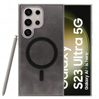 Classic Vintage Leather Magnetic Case for Samsung Series