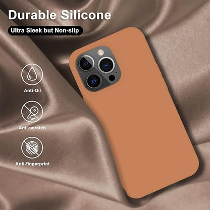 Microfiber Candy Case Compatible for iPhone Shockproof Slim Back Cover Liquid Silicone Case