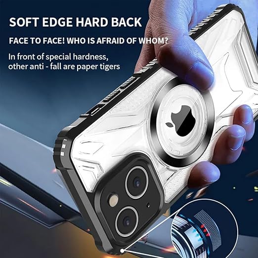 iPhone  Back Case Cover with 360-degree Security case Clear, All Directions,Military Protective Reinforced Armor Grade Drop