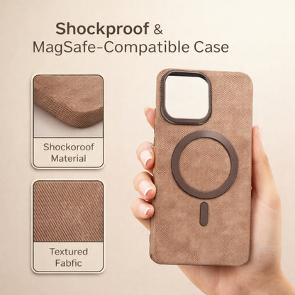 Phone Case Leather Magnetic Absorbing  Full-Covering Electroplated Drop-Resistant Leather Pattern for iPhone Series