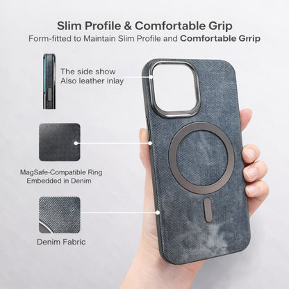 Phone Case Leather Magnetic Absorbing  Full-Covering Electroplated Drop-Resistant Leather Pattern for iPhone Series