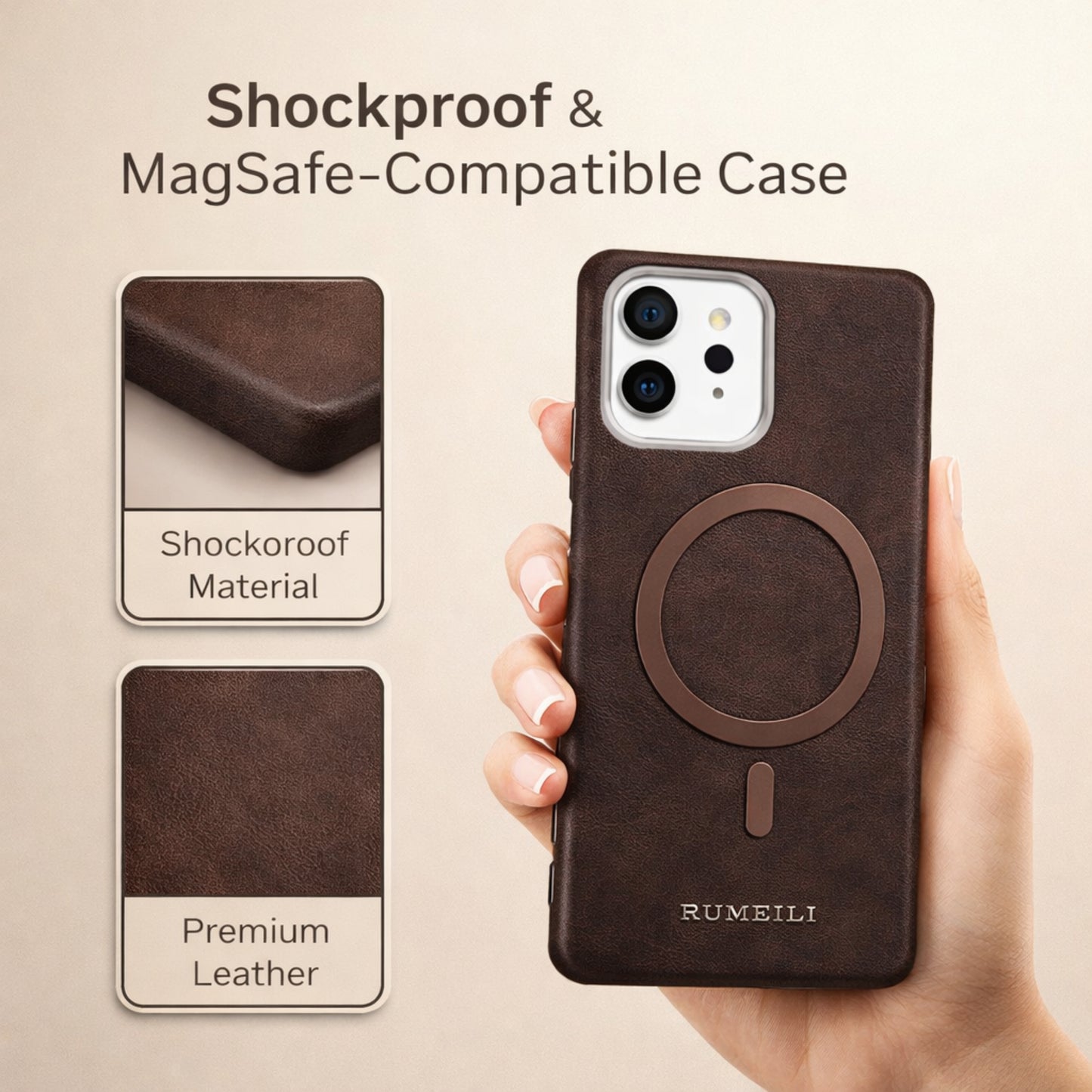 Classic Vintage Leather Magnetic Case for iPhone Series