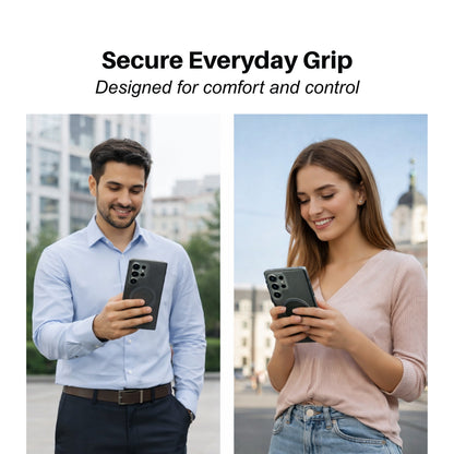 Strong Magnetic Suction High-Grade Business Phone Case for Samsung Ultra Luxury Plating Frame Design