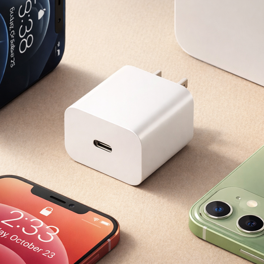 20W USB-C Power Adapter, White (for iPhone, iPad & AirPods)
