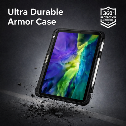 Hybrid Bumper Leather Case for iPad
