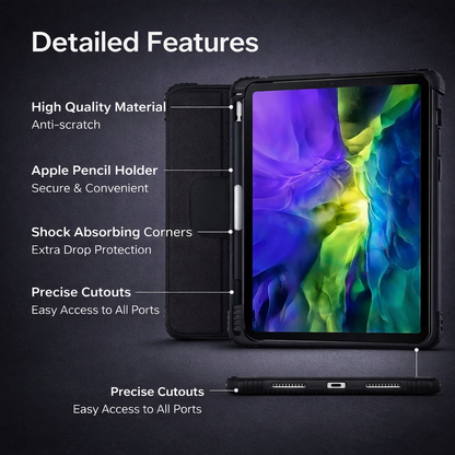 Hybrid Bumper Leather Case for iPad