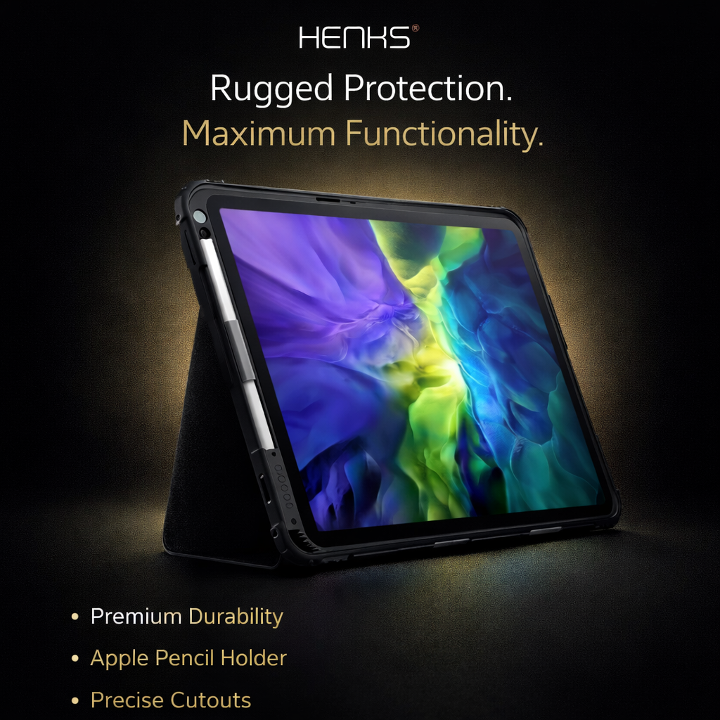 Hybrid Bumper Leather Case for iPad