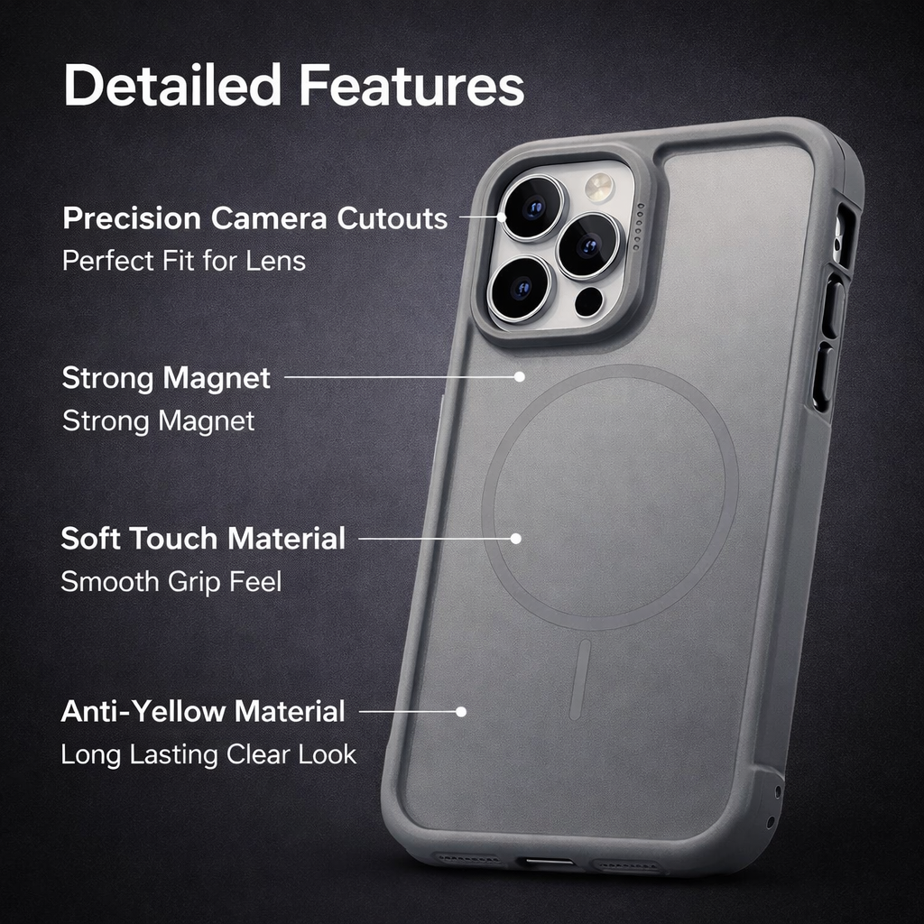 Soft Flexible TPU Shockproof Protective Glossy Soft Mag-Safe for iPhone