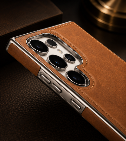 Premium PU Leather Magnetic Mobile Phone Case for Samsung Galaxy Ultra Series
