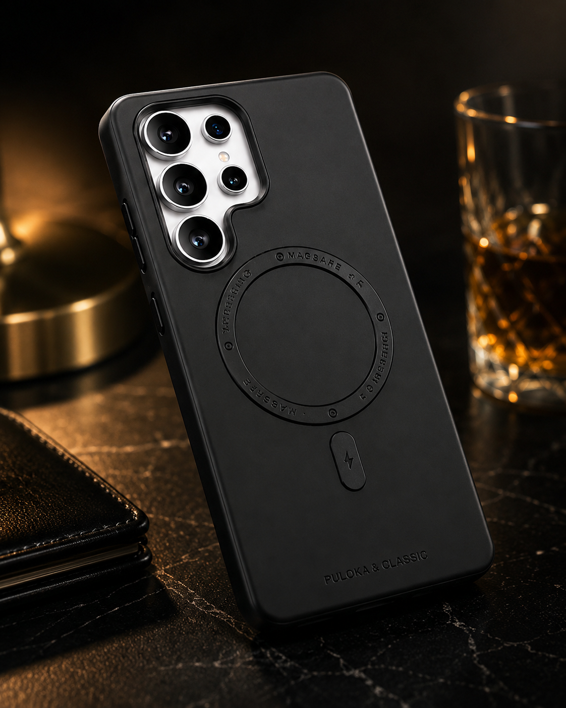 Classic Vintage PU Leather Magnetic Case for Samsung Series