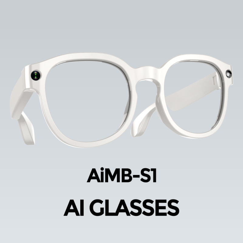 AIMBS1 Bluetooth Smart Glasses - Black Tech with Long Battery Life, High-Fidelity Sound, and AI-Integrated Bluetooth Smart Glass