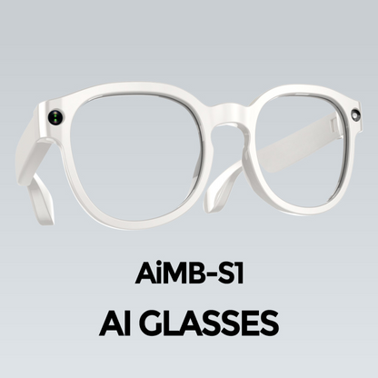 AIMBS1 Bluetooth Smart Glasses - Black Tech with Long Battery Life, High-Fidelity Sound, and AI-Integrated Bluetooth Smart Glass
