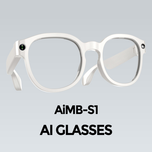 AIMBS1 Bluetooth Smart Glasses - Black Tech with Long Battery Life, High-Fidelity Sound, and AI-Integrated Bluetooth Smart Glass