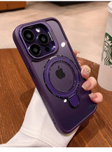 Luxury Camera Lens Flip Bracket Case - iPhone