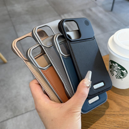 Premium Metallic AeroFLex Leather Case With Aroma Perfume Cover Compatible For iPhone Series