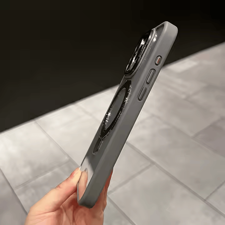 Magnetic Double Stand Case for iPhone Integrated Lens Stand Back Cover
