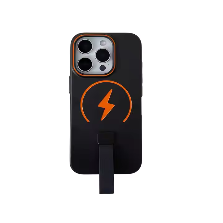 New Hanging Strap, Shiny Magnetic Skin-feel Phone case for iPhone Series