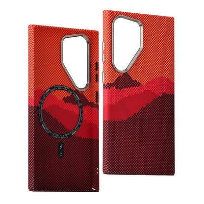 Back Cover Case for Samsung Galaxy S  Series Ultra Shockproof Protective Ultimate Luminous Magnetic Fiber Case