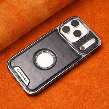Retro MagSafe Orange Premium Leather iPhone Case