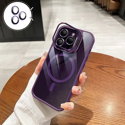 Luxury Camera Lens Flip Bracket Case - iPhone