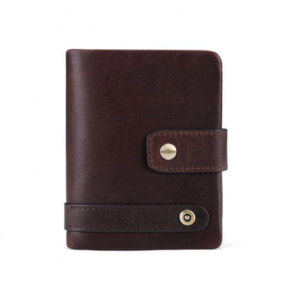 BEARKY Trendy Short RFID Blocking Genuine Leather Wallet for Men and Women Luxury Zipper Closure High Quality
