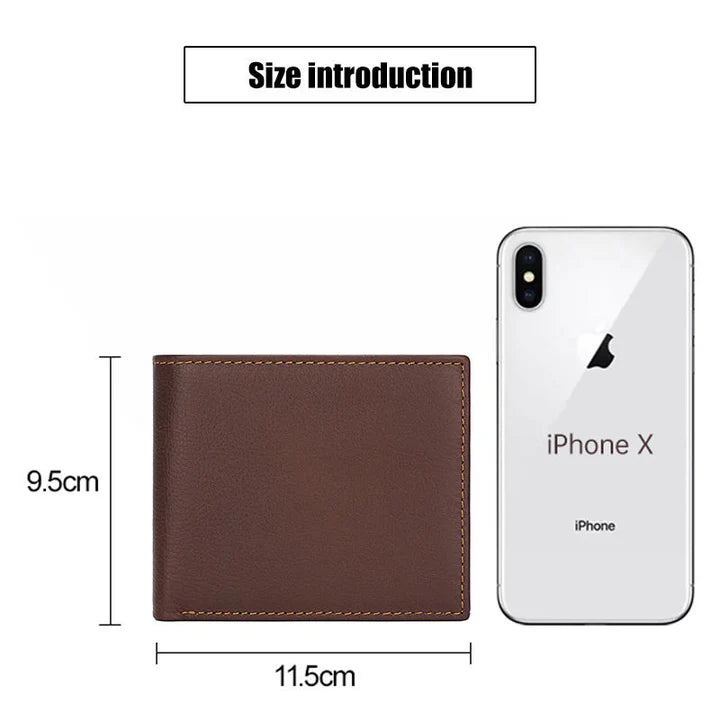 BEARKY Trendy Short RFID Blocking Genuine Leather Wallet for Men and Women Luxury Zipper Closure High Quality