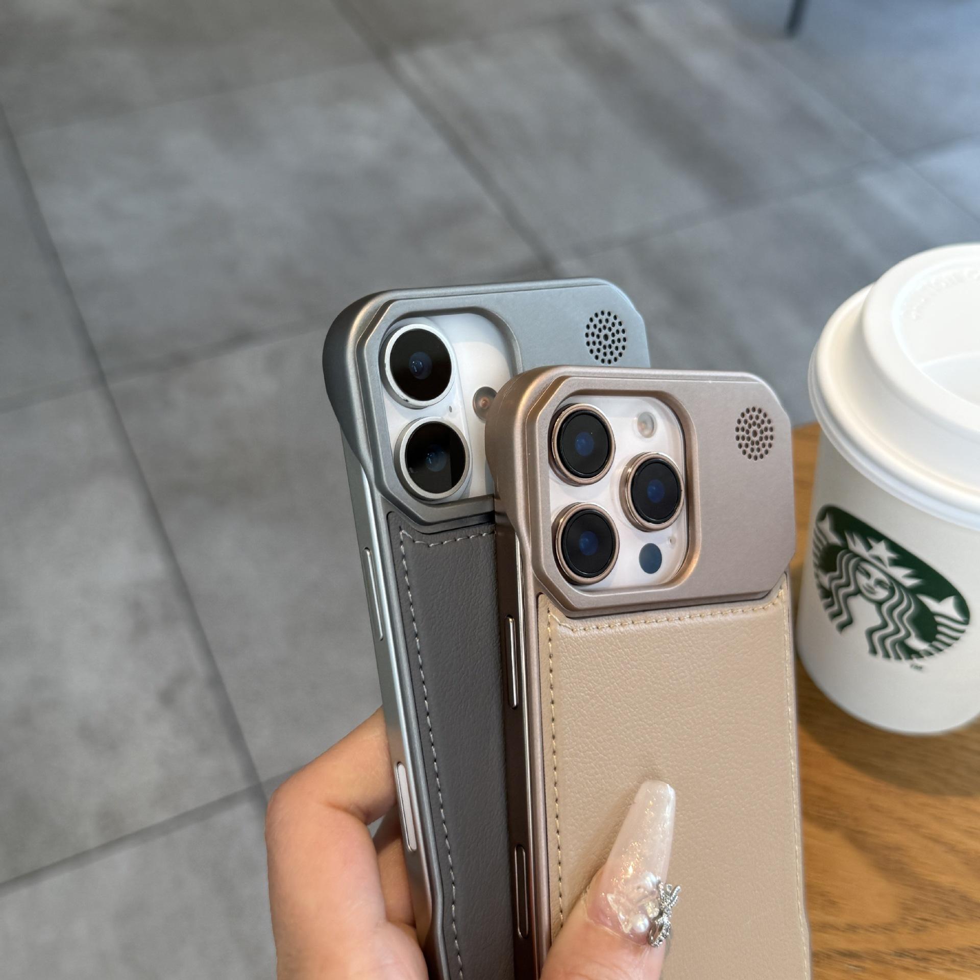 Premium Metallic AeroFLex Leather Case With Aroma Perfume Cover Compatible For iPhone Series